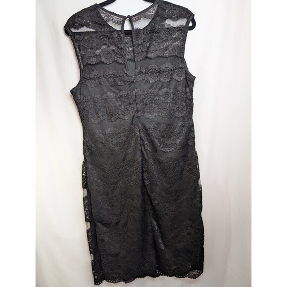 Women's Scarlett Black Lace Dress Sleeveless Stone Embellishments Size 16 - Picture 4 of 12